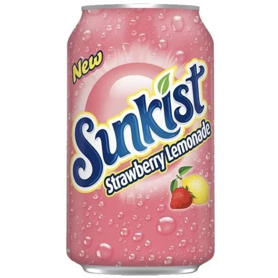 SUNKIST STRAWBERRY LEMONADE SODA 355ML
