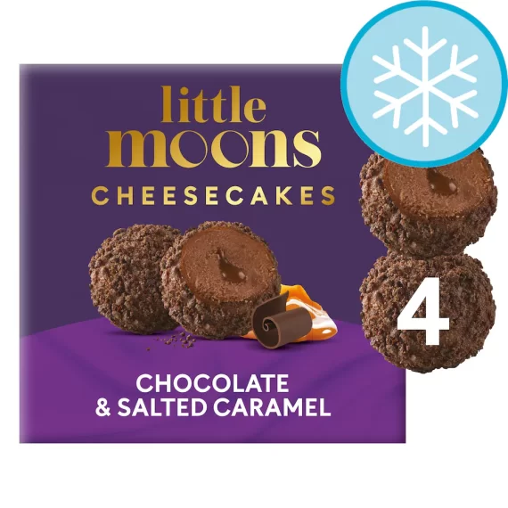 LITTLE MOONS CHOCOLATE & SALTED CARAMEL CHEESECAKE 120GR