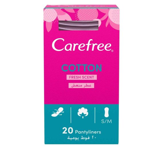 CAREFREE COTTON BREATHABLE LAUNDRY FRESH LINERS 20PCS