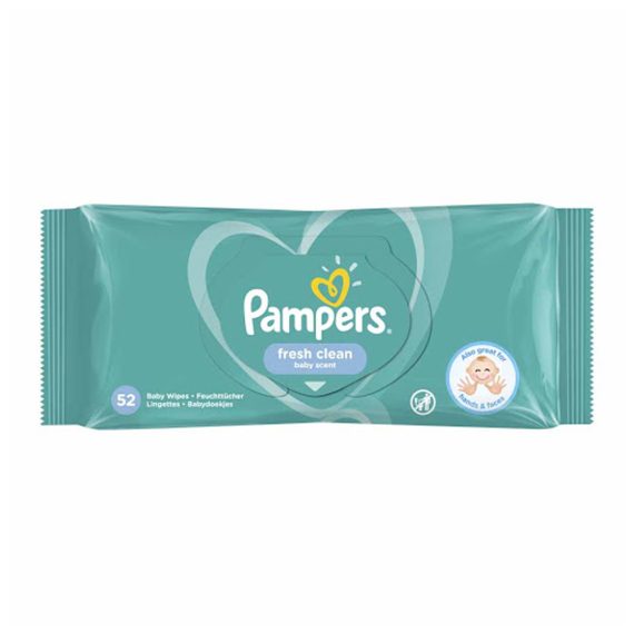 PAMPERS FRESH CLEAN BABY WIPES 52PCS