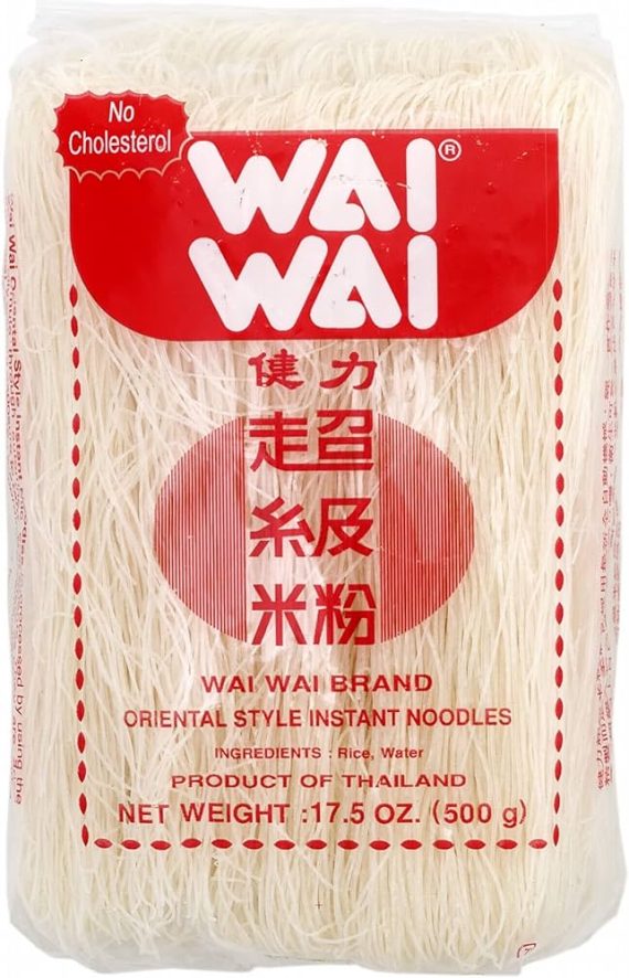WAI WAI RICE VERMICELLI NOODLES 500GR