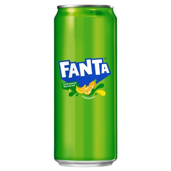 FANTA SOFT DRINK FRUIT PUNCH (GREEN) 325ML