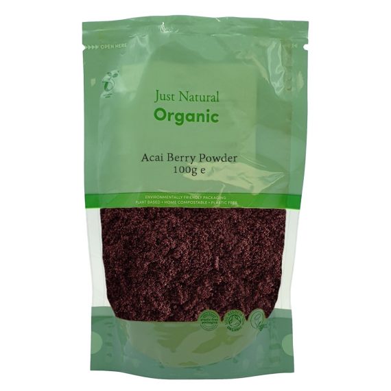 JUST NATURAL ORGANIC ACAI BERRY POWDER 100GR