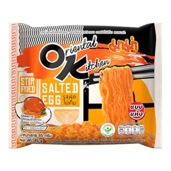 MAMA INSTANT NOODLE DRIED STIR FRIED SALTED EGG 85GR