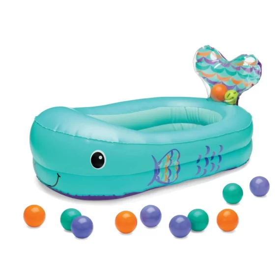 INFANTINO WHALE BUBBLE INFLATABLE BABY BATH TUB